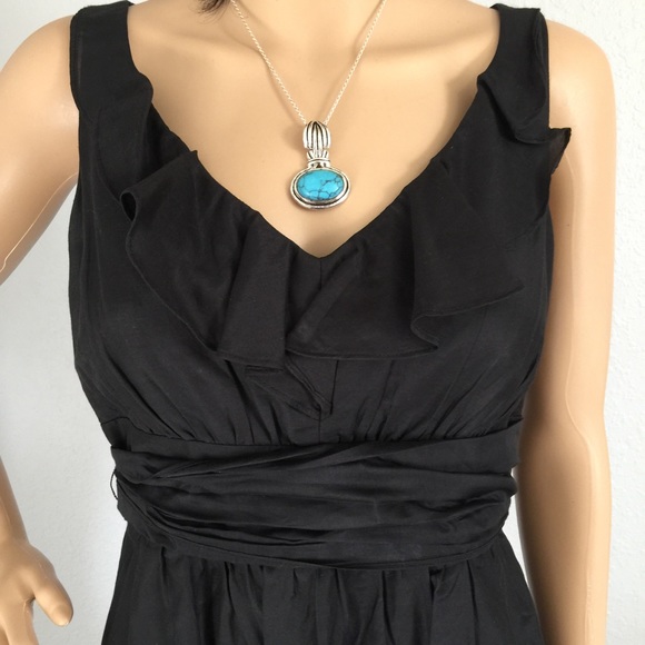 Simple Black Ruffle Dress WHBM - Picture 2 of 8